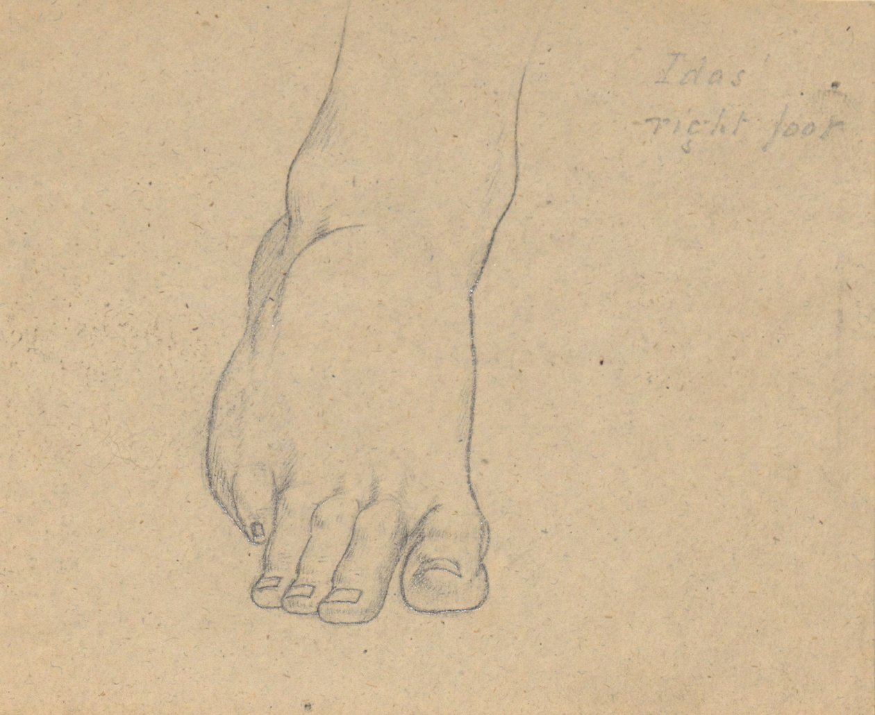 Studie for Judgment of Jupiter (Idas, høyre fot) av Samuel Finley Breese Morse