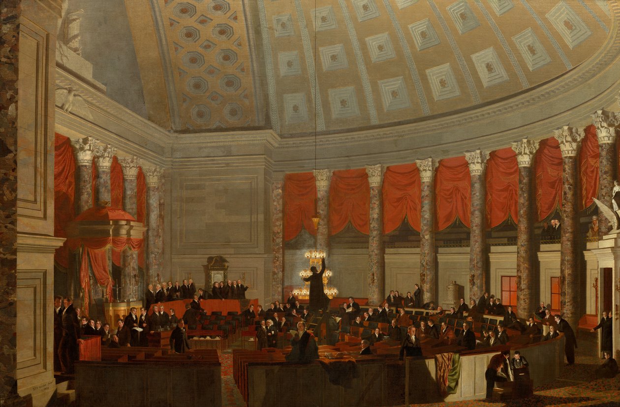 Representantenes hus, ca. 1822 av Samuel Finley Breese Morse