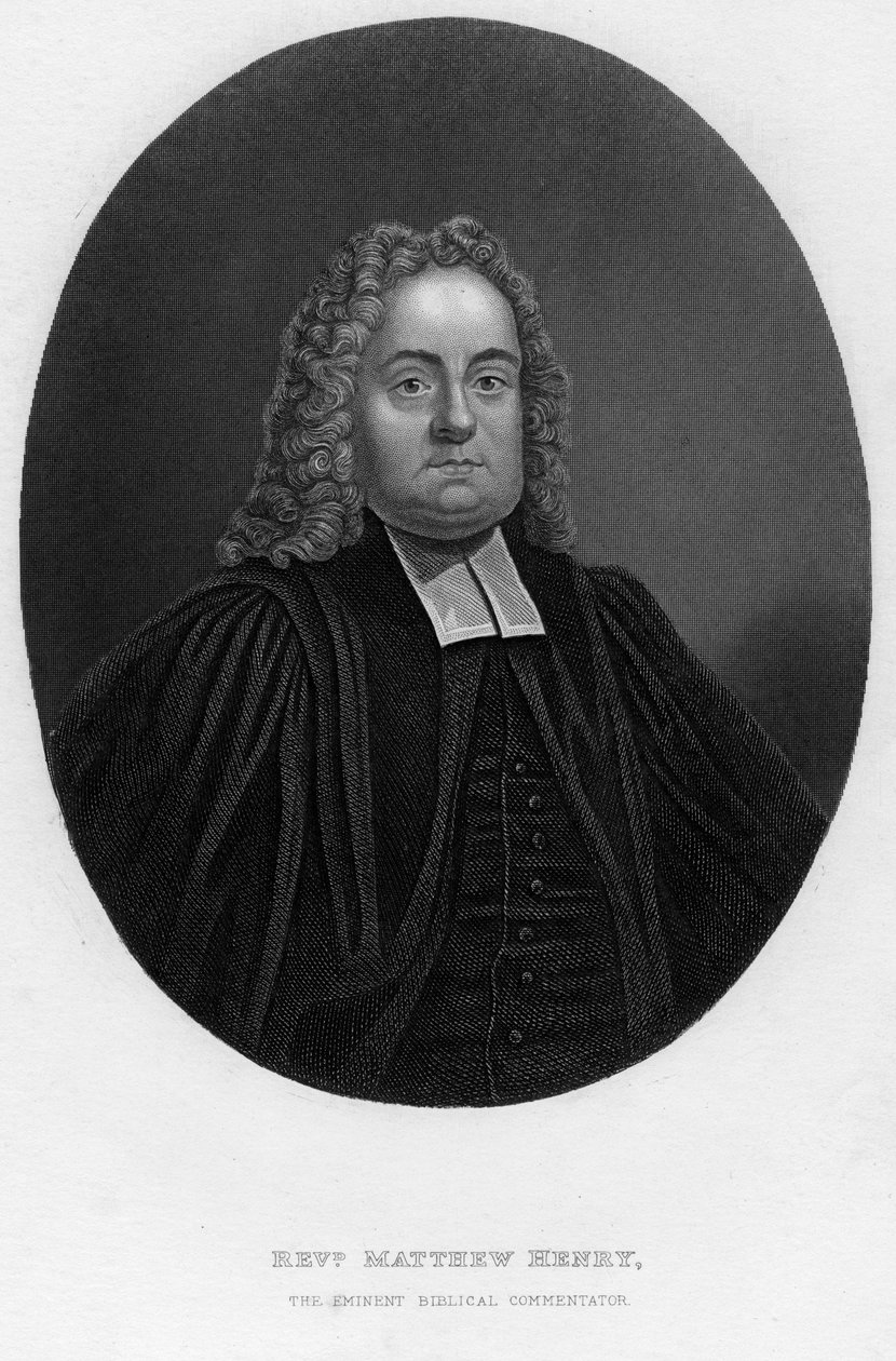 Matthew Henry 1662-1714, engelsk bibelkommentator og prest, 1800-tallet. av Samuel Freeman