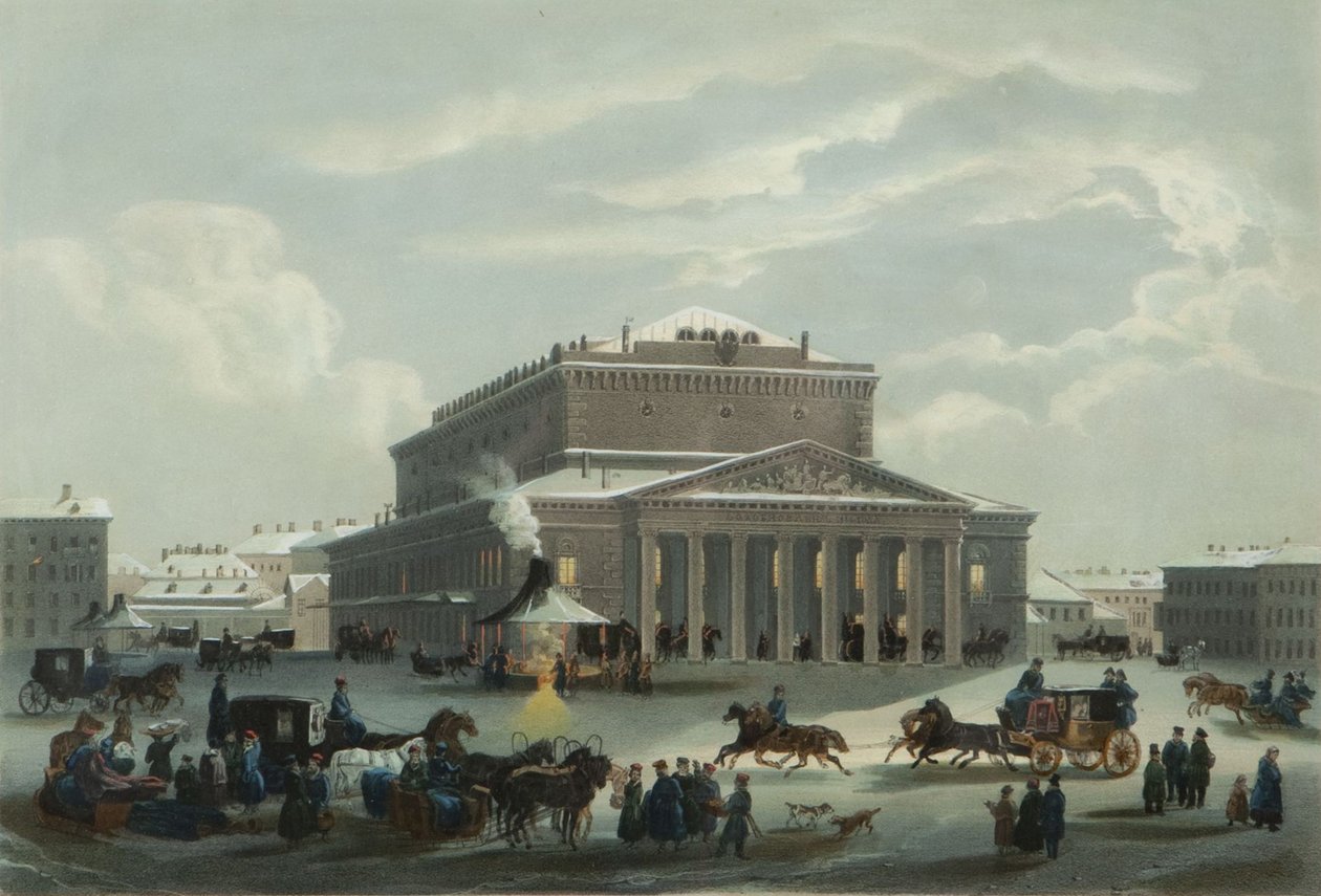 Saint Petersburg Imperial Bolshoi Kamenny Theatre, slutten av 1840-årene. av Samuel Friedrich Diez
