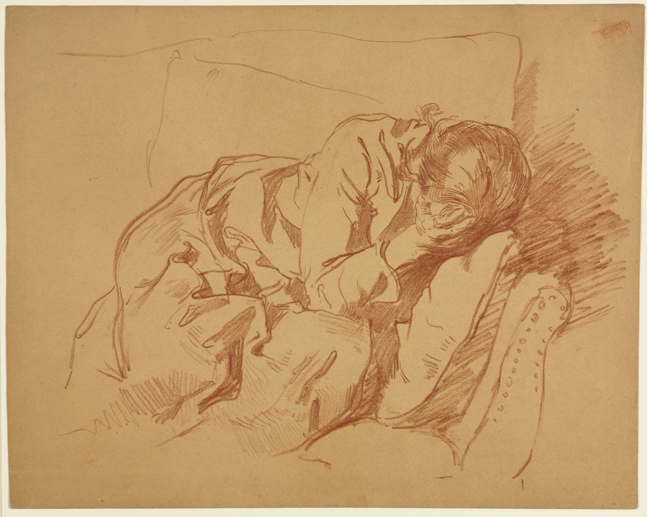 Beklagende kvinne Sarah H. Crone, 1880- eller 1890-tallet. av Samuel H. Crone
