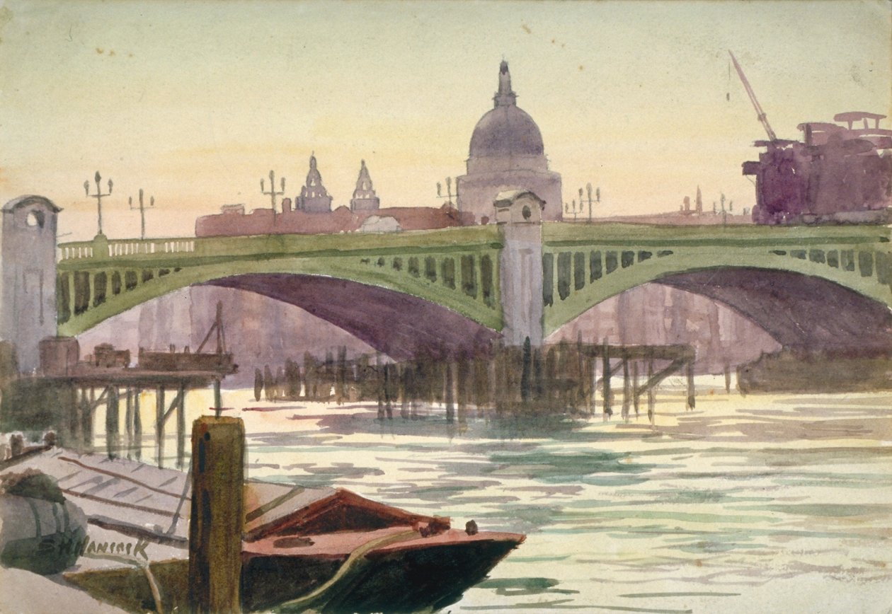 Southwark Bridge, London, 1930 av Samuel Harry Hancock