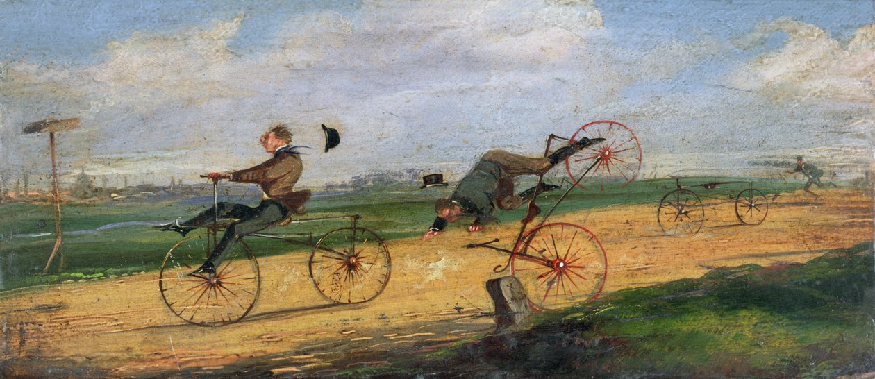 Et løp mellom Lallement Velocipedes, 1869 av Samuel Henry Alken