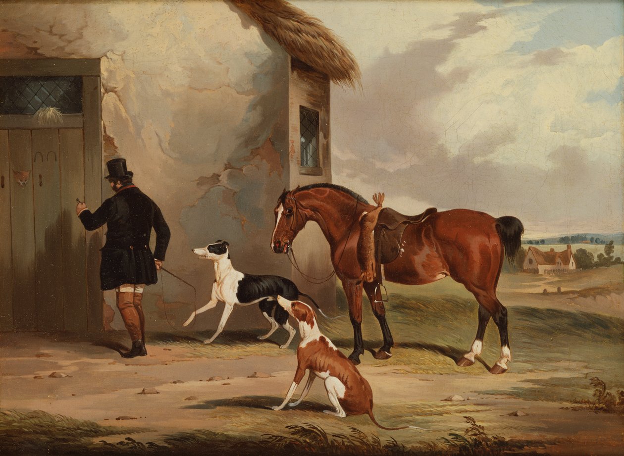 Kurs: Returning (olje på lerret) av Samuel Henry Alken