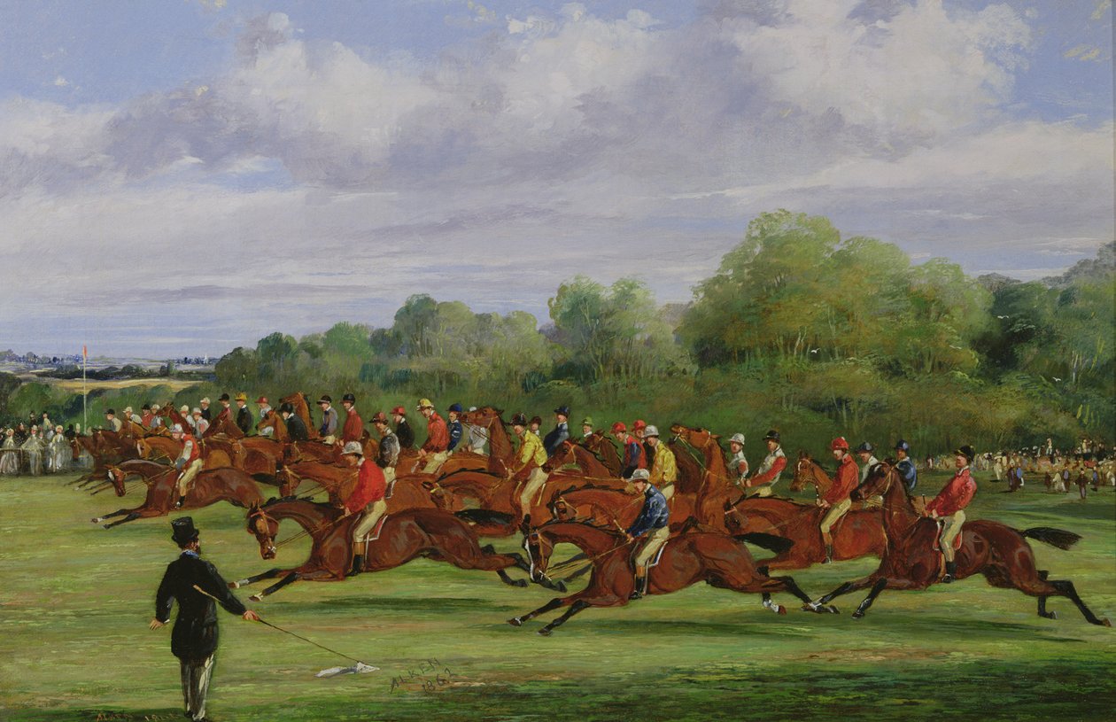Starten på 1862-derbyet, 1862 (se 451913 for par) av Samuel Henry Alken