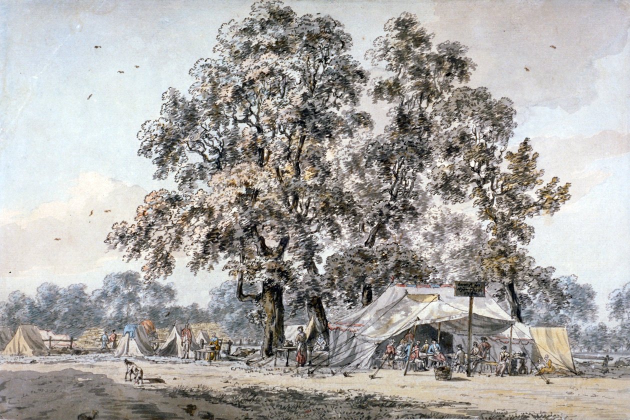Hærens leir i Hyde Park, London, c1780. av Samuel Hieronymus Grimm