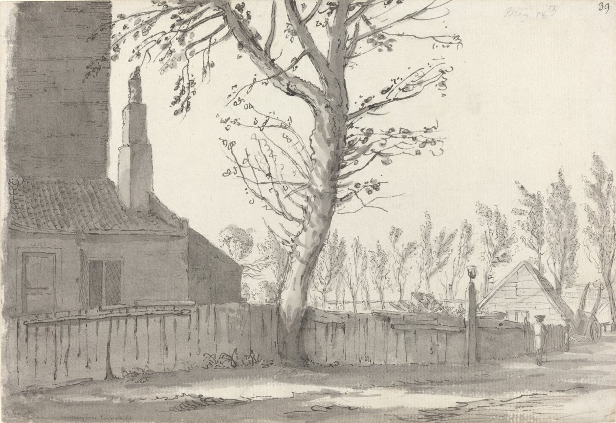 High Street ved Manor House, Marylebone av Samuel Hieronymus Grimm