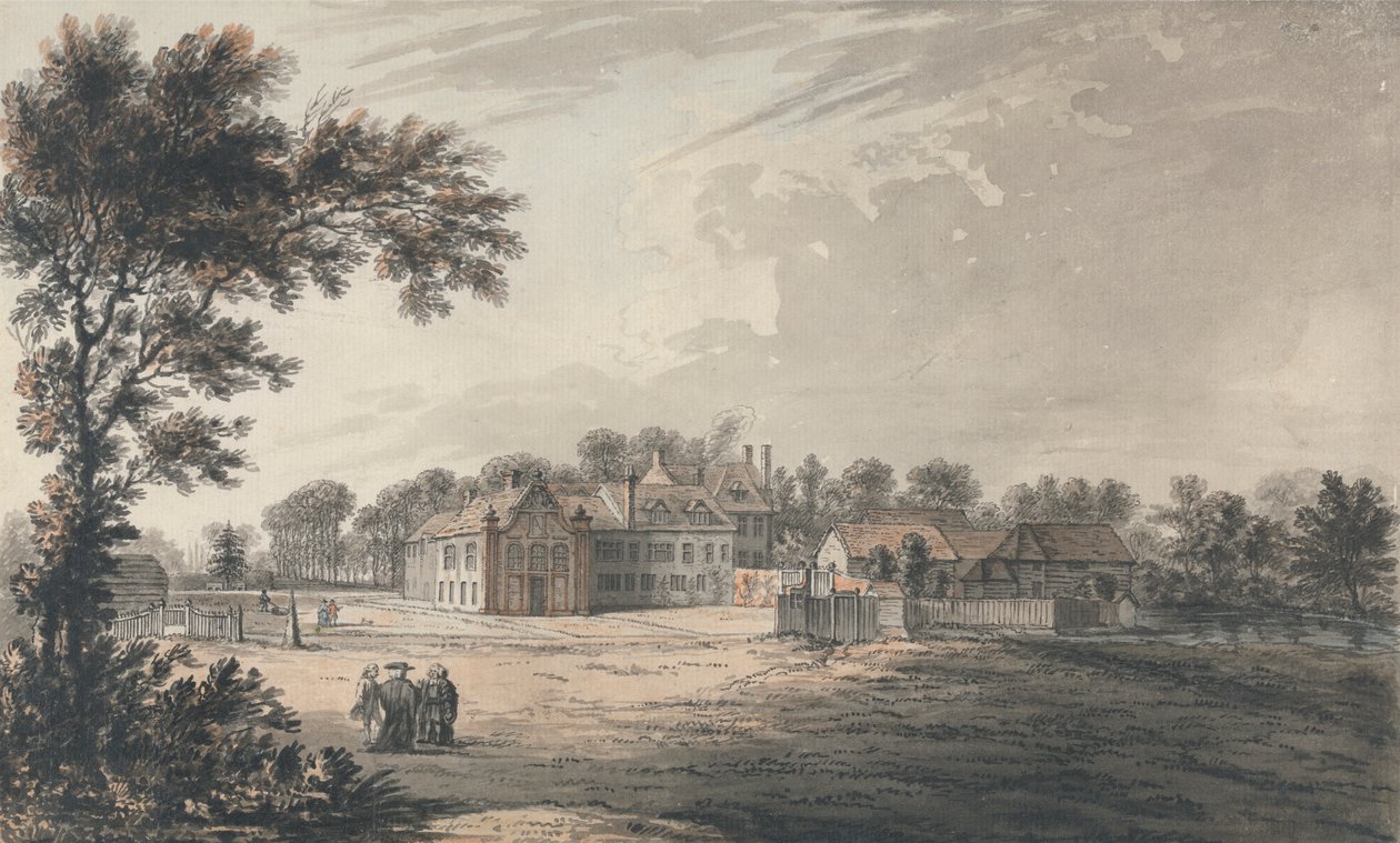 The Bishop's Palace, Bromley (A Country House) av Samuel Hieronymus Grimm