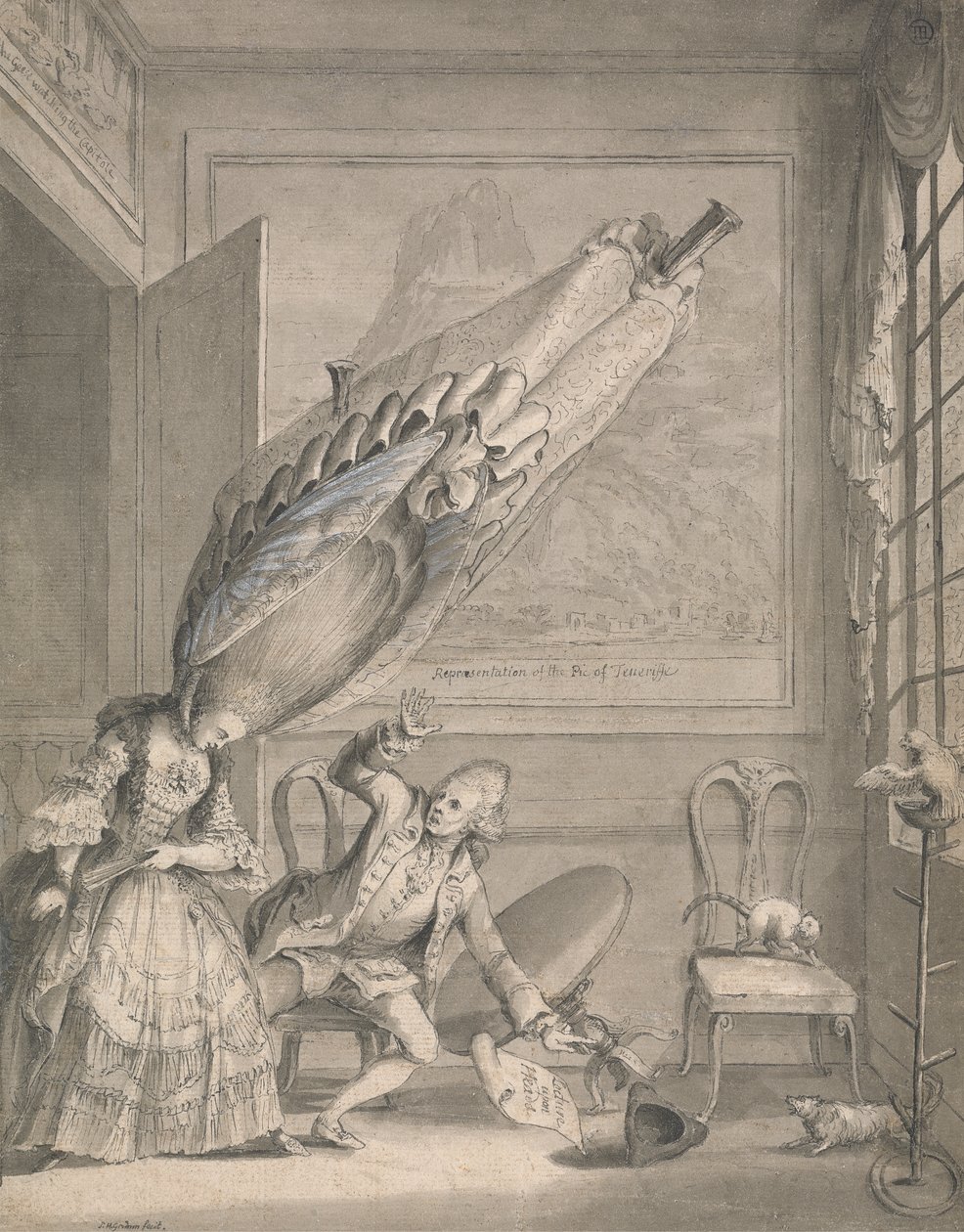Den franske damen i London av Samuel Hieronymus Grimm