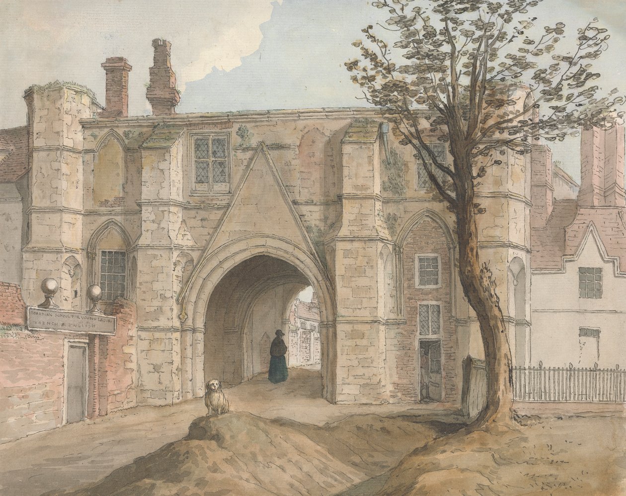 Porthuset, Reading Abbey av Samuel Hieronymus Grimm