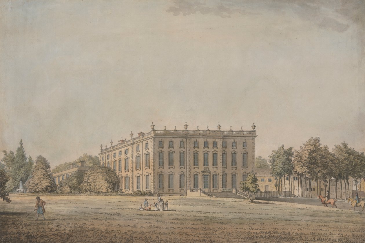 Utsikt over Wingerworth Hall, Derbyshire av Samuel Hieronymus Grimm