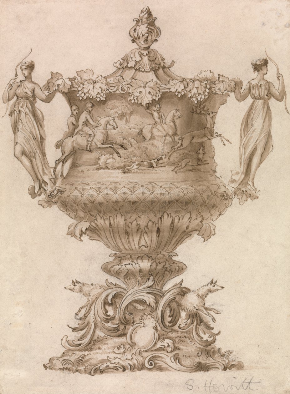 Design for et Jakttrofé eller Loving Cup av Samuel Howitt