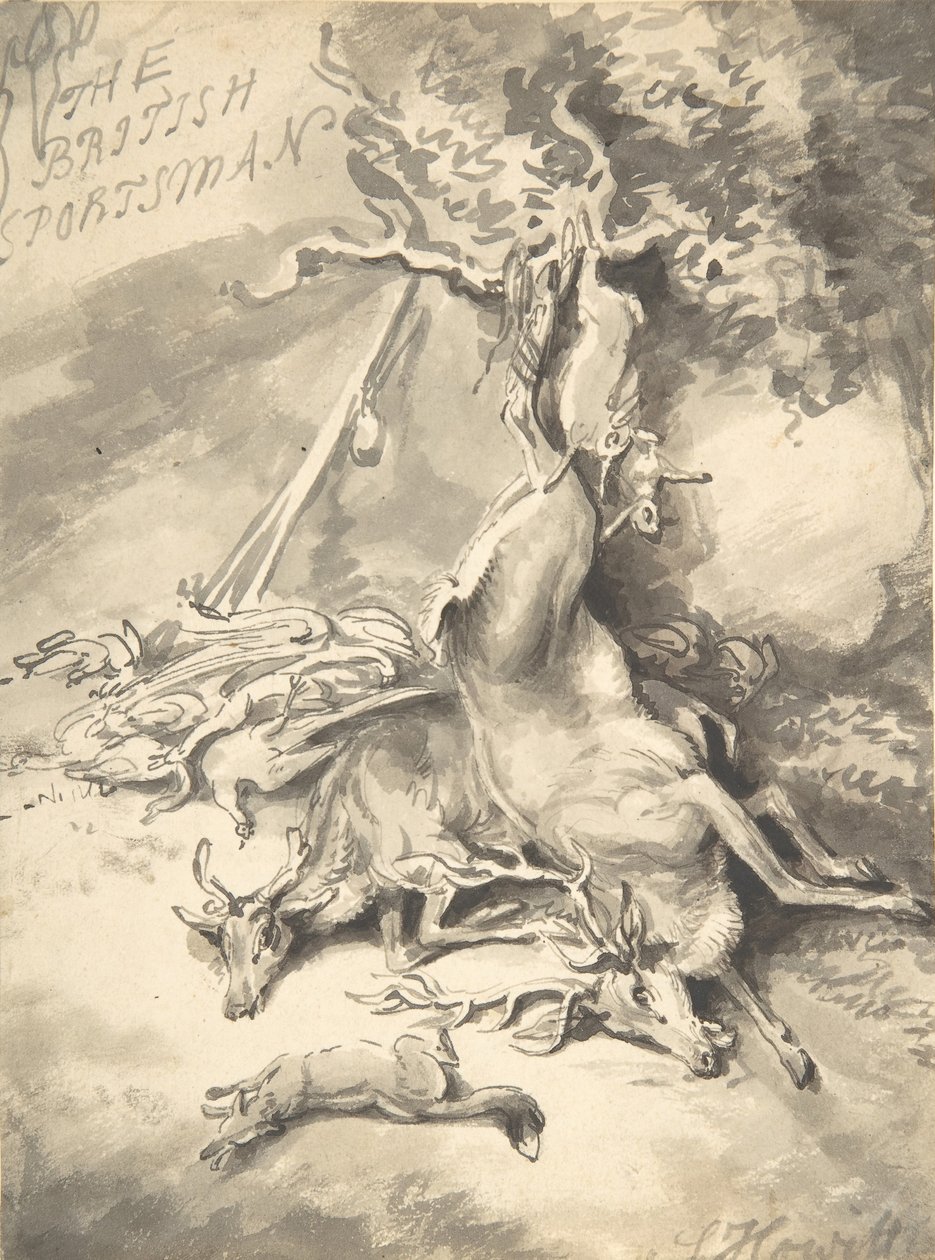 Design for frontispice til The British Sportsman, ca. 1812. av Samuel Howitt