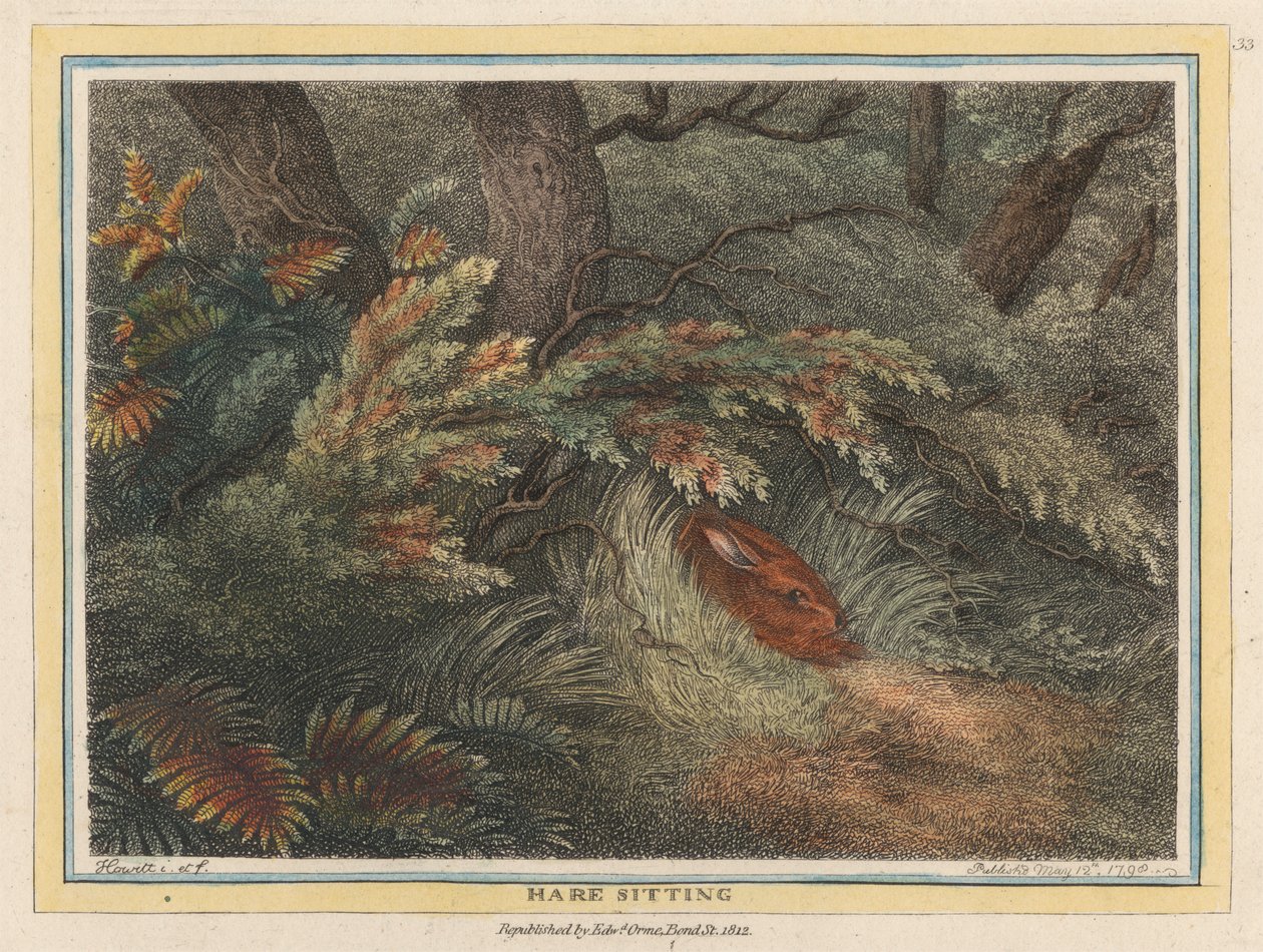 Hare sitter av Samuel Howitt