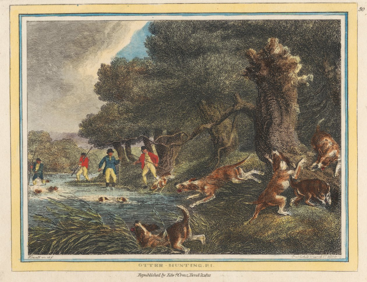 Oterjakt, Plate 1 av Samuel Howitt