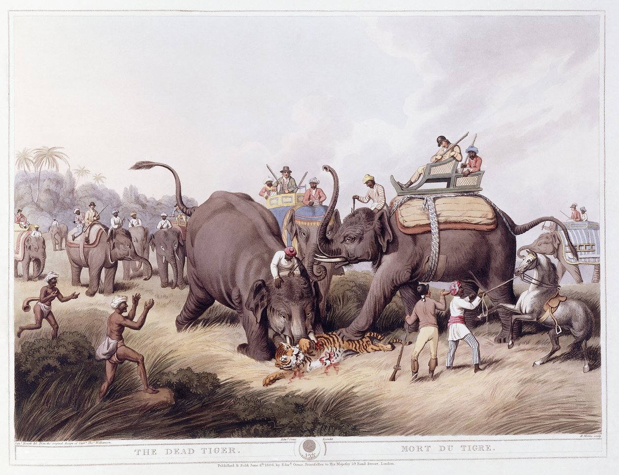 Den døde tigeren; Mort du tigre, 1807 av Samuel Howitt