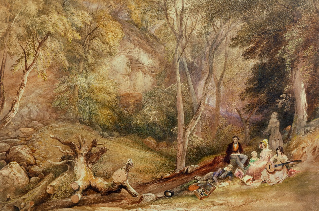 En skissefest i Leigh Woods, ca. 1830 av Samuel Jackson