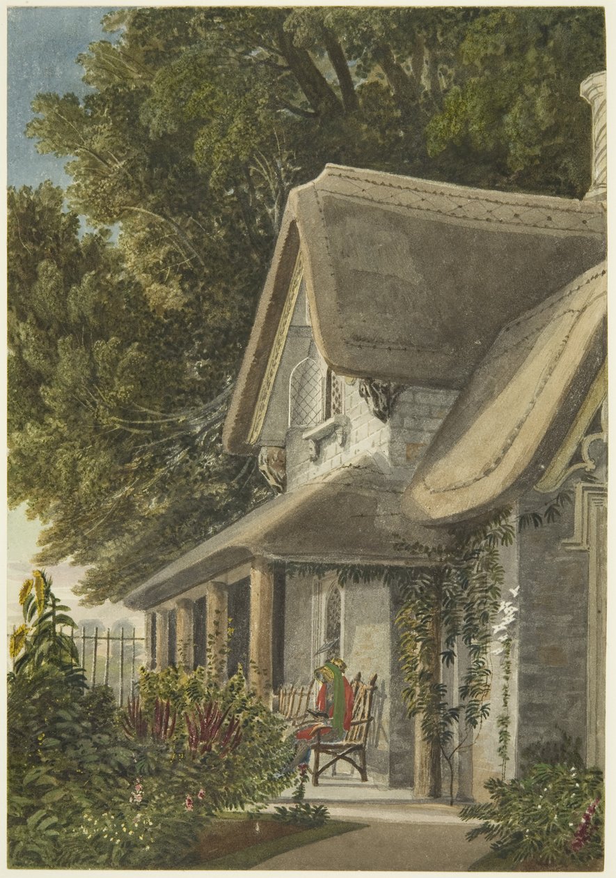 The Lodge, Broomwell House, Brislington, ca. 1824 (blyant og akvarell på papir) av Samuel Jackson