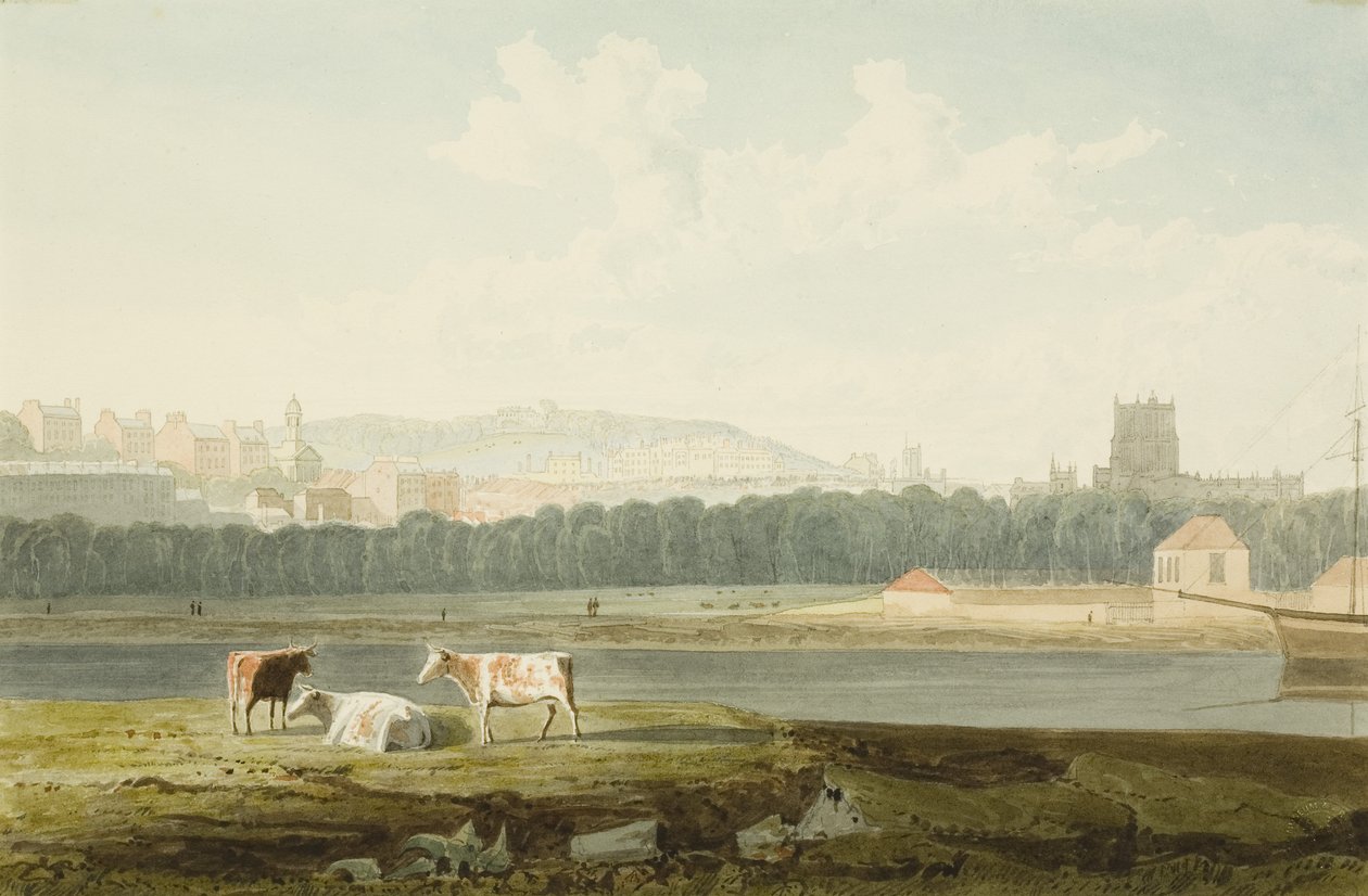 Utsikt over den flytende havnen, med St. George