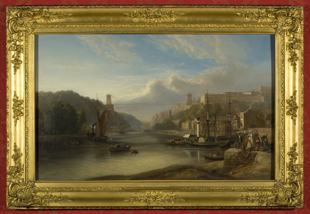 Utsikt over Avon ved Hotwells, ca. 1840 (olje på lerret) av Samuel Jackson