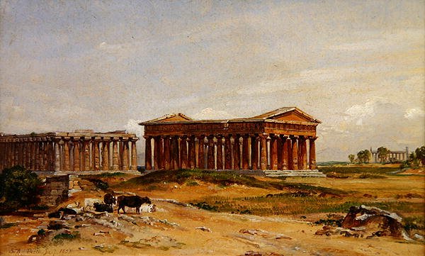 Ruinene ved Paestum av Samuel James Ainsley