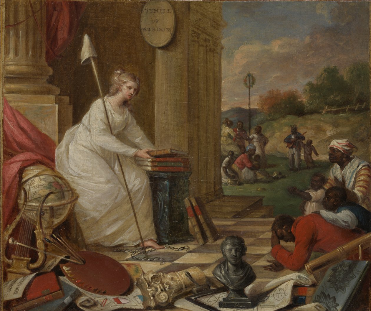 Study For Liberty Displaying the Arts and Sciences, eller The Genius of America..., ca. 1791-92. av Samuel Jennings