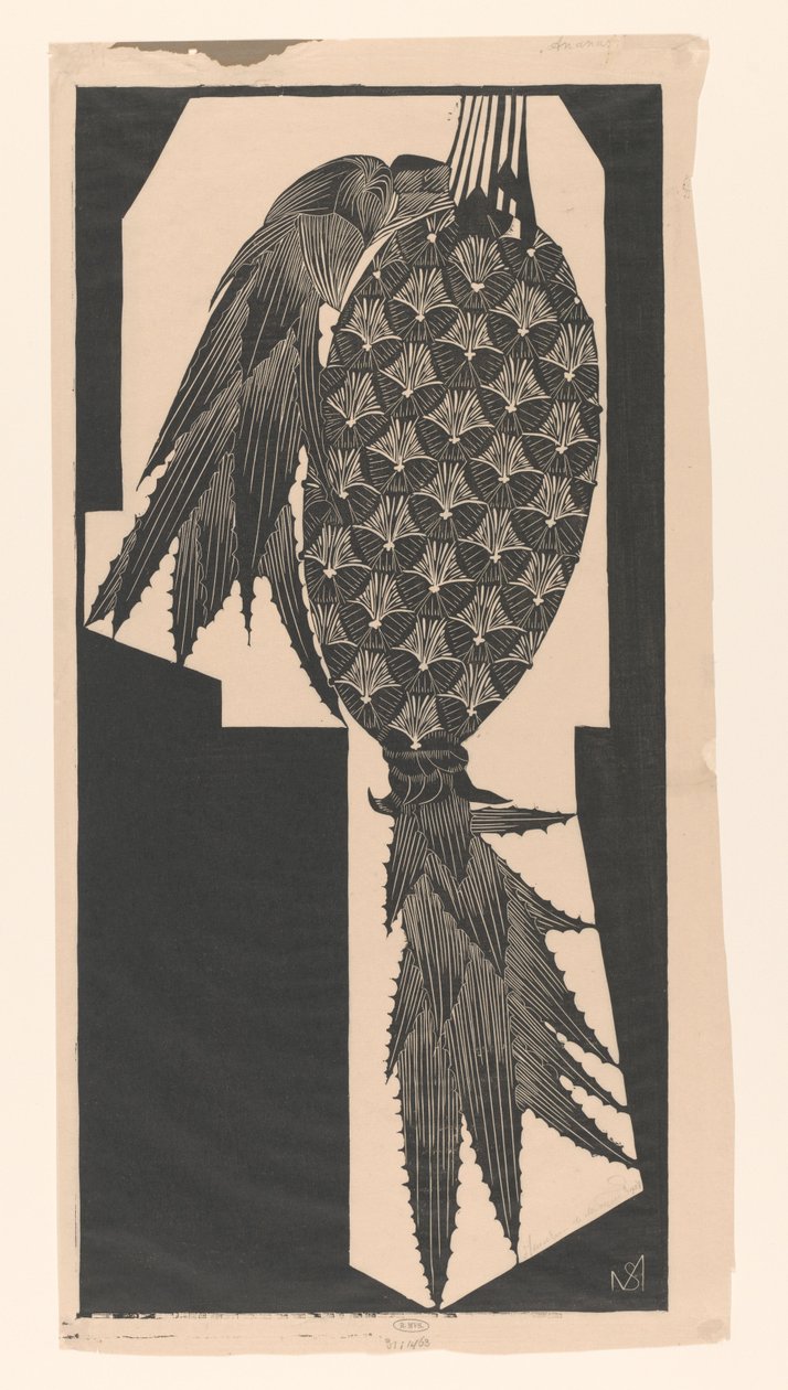 Ananas (original tittel på objekt) av Samuel Jessurun de Mesquita (signed by artist)