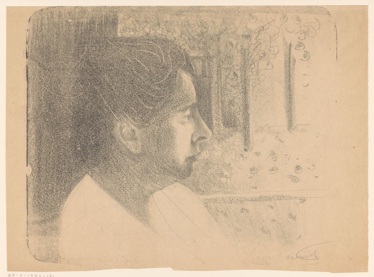 Betsie ved vinduet av Samuel Jessurun de Mesquita (signed by artist)