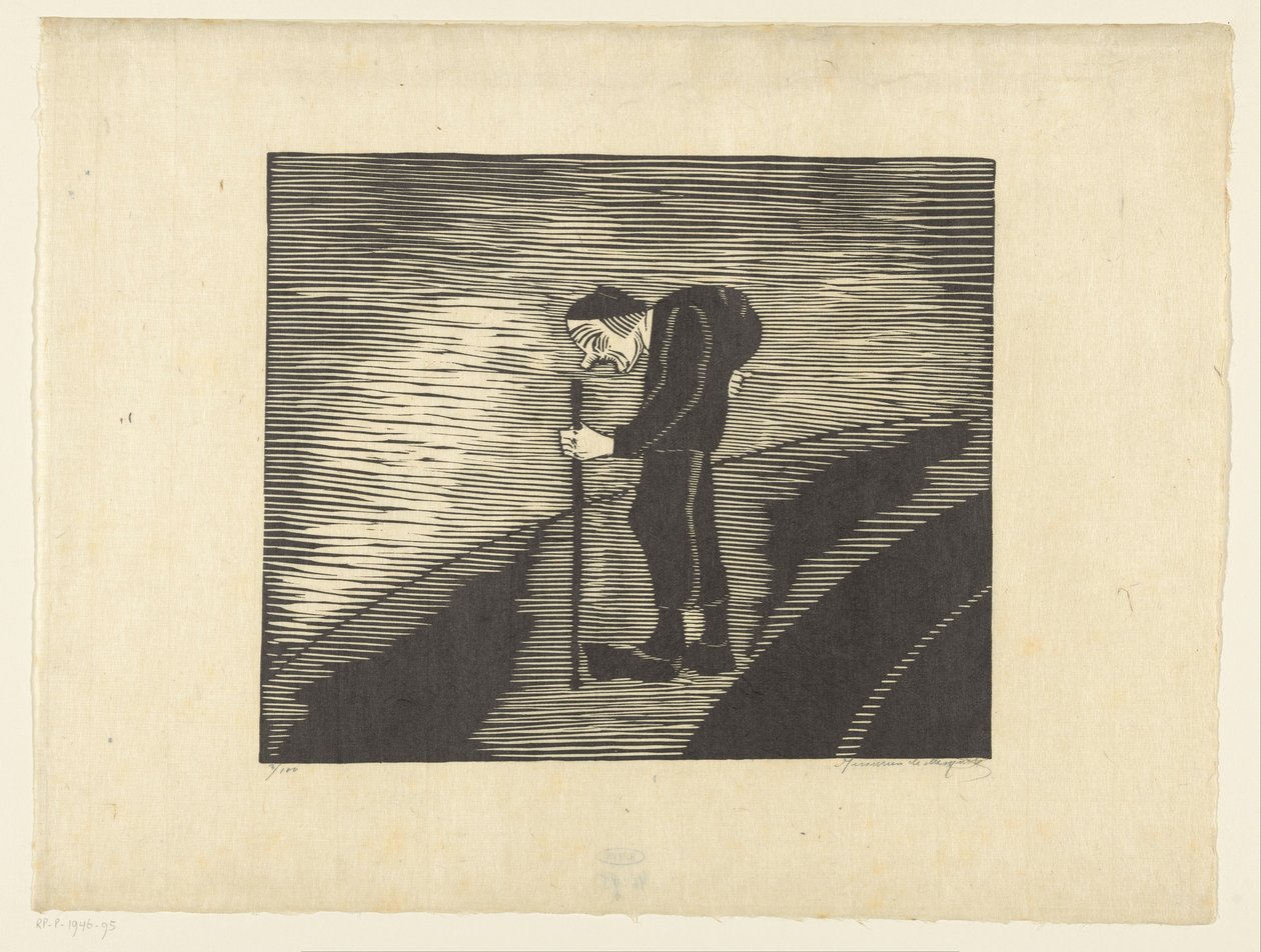 Figur med pukkelrygg Pukkelrygg (original tittel) av Samuel Jessurun de Mesquita (signed by artist)