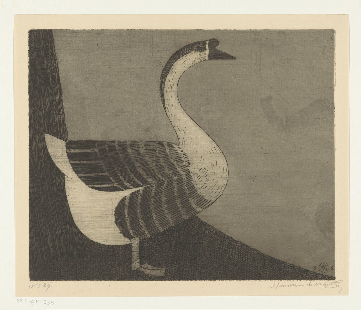 knottgås av Samuel Jessurun de Mesquita (signed by artist)