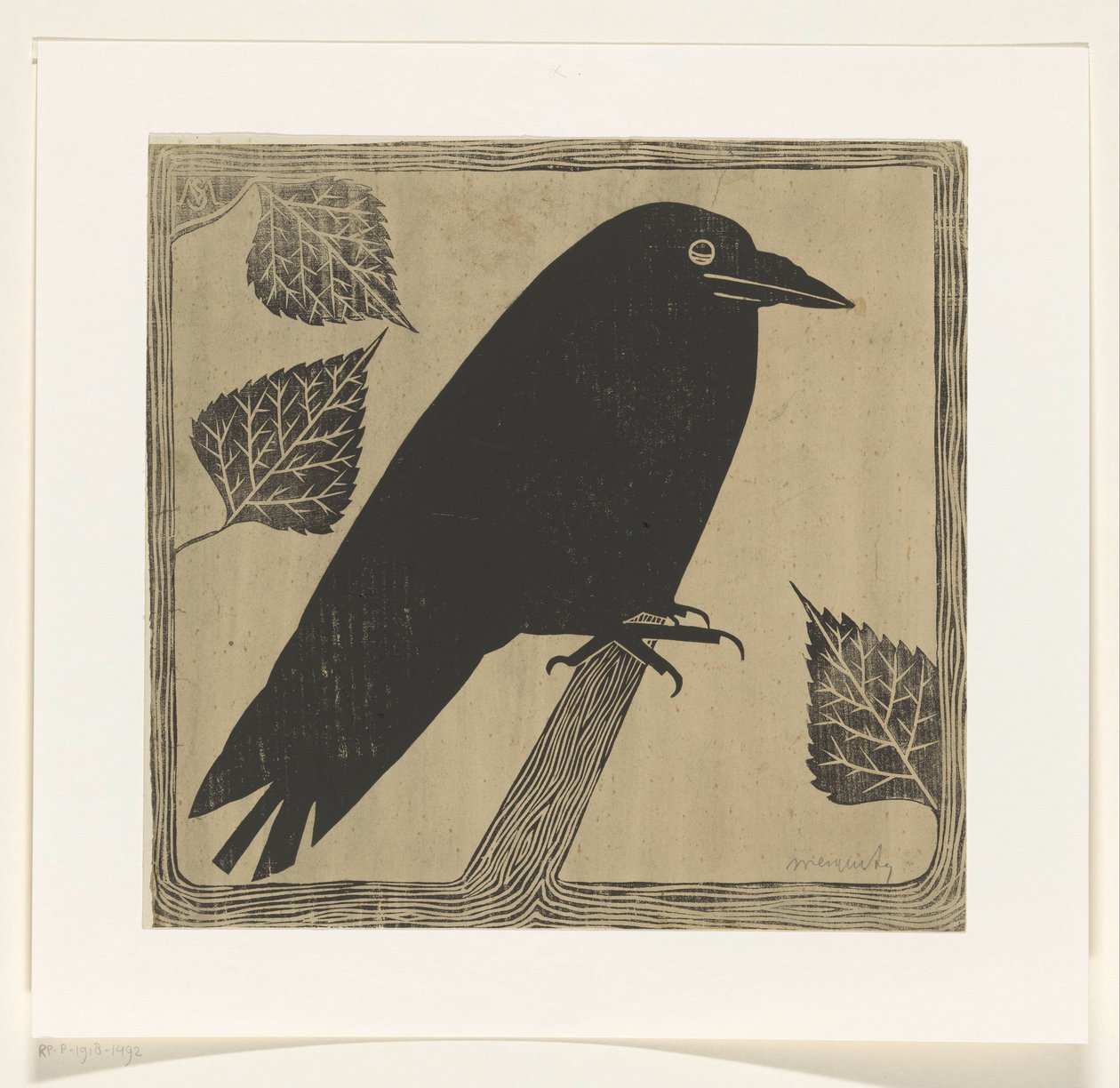 Kråke av Samuel Jessurun de Mesquita (signed by artist)