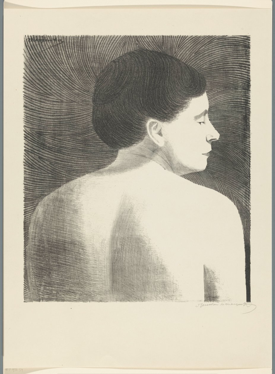 Naken kvinne sett fra baksiden av Samuel Jessurun de Mesquita (signed by artist)
