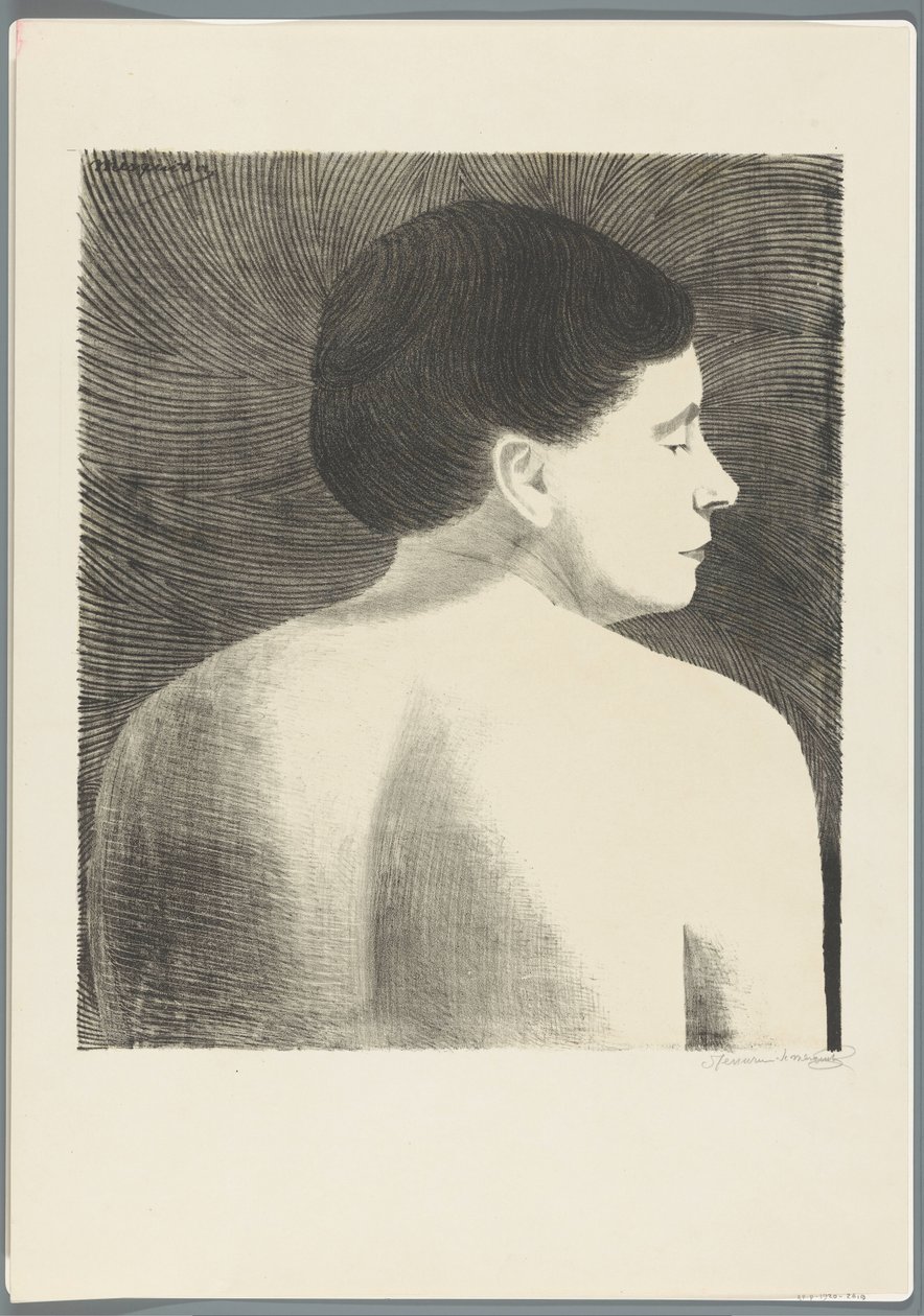 Naken kvinne sett fra baksiden av Samuel Jessurun de Mesquita (signed by artist)