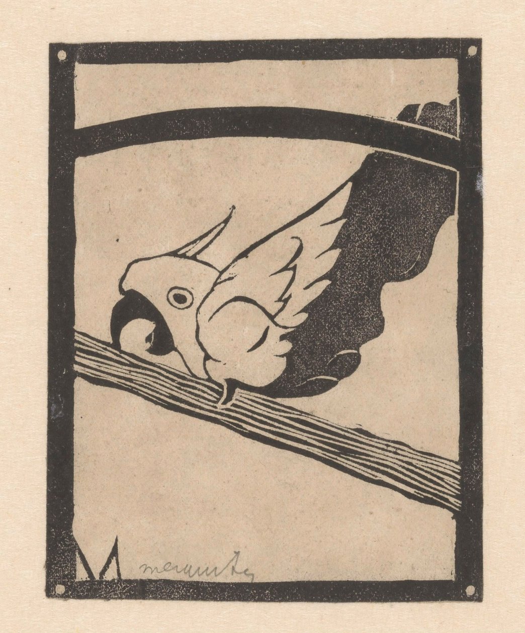 Daddy (Screaming Cockatoo) av Samuel Jessurun de Mesquita (signed by artist)
