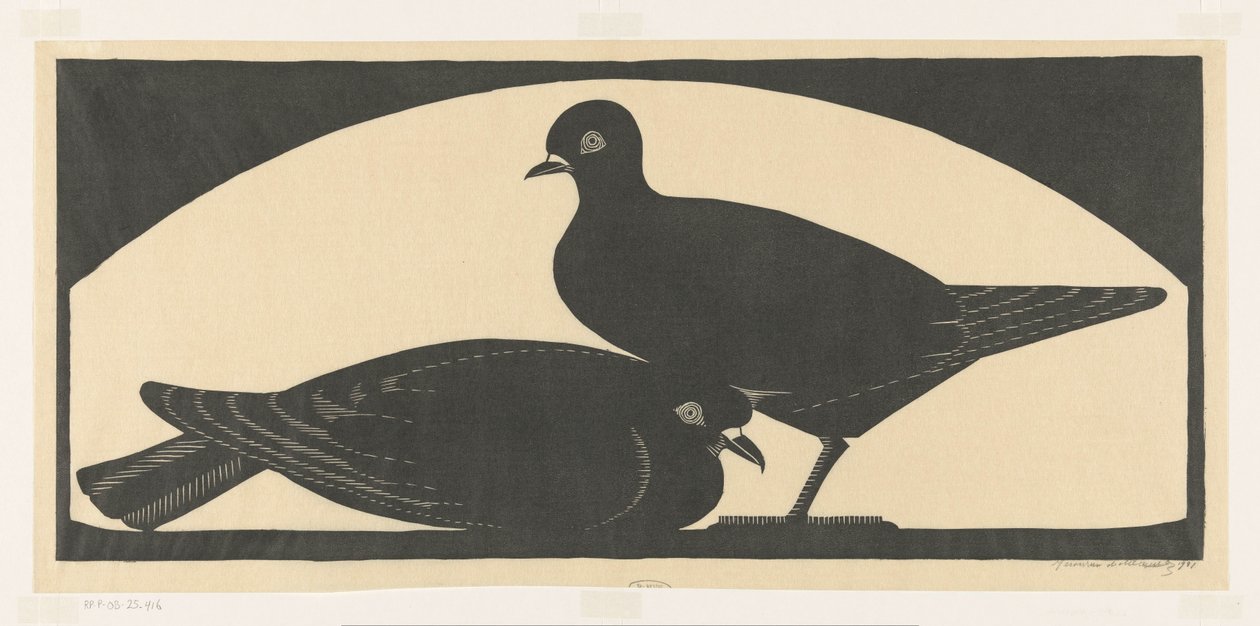To duer av Samuel Jessurun de Mesquita (signed by artist)