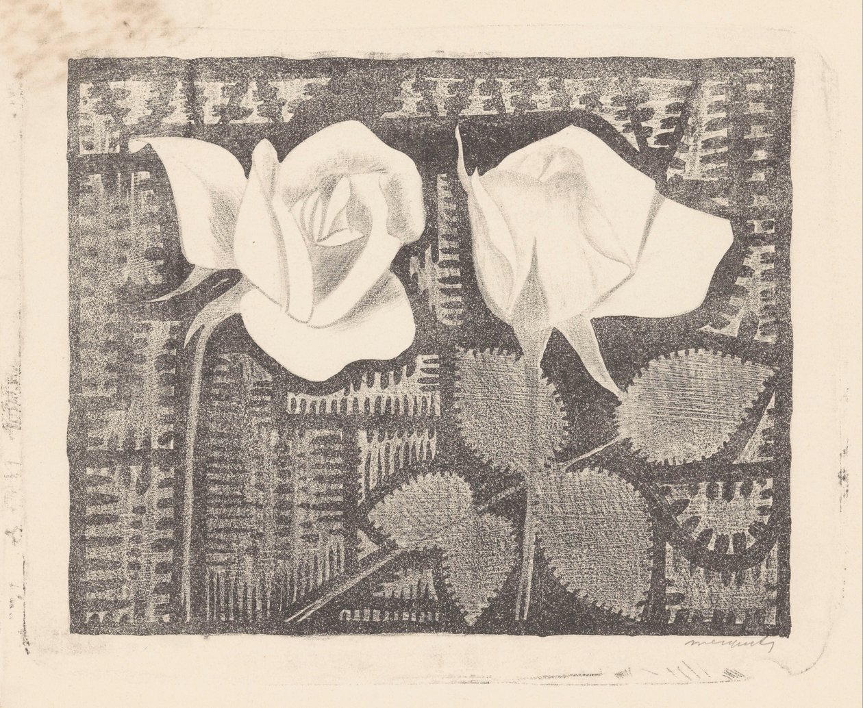 To roser av Samuel Jessurun de Mesquita (signed by artist)