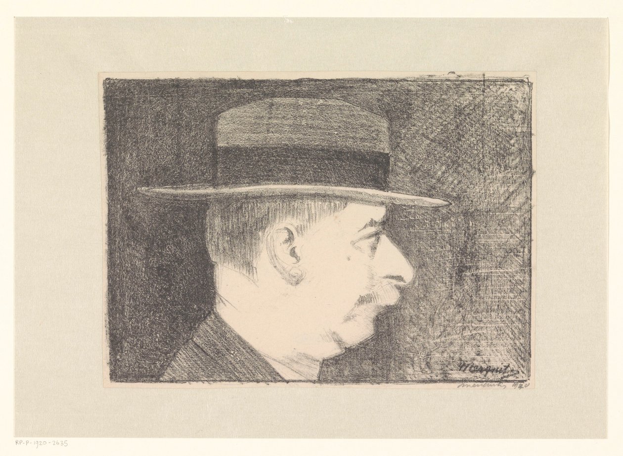 Selvportrett av Samuel Jessurun de Mesquita (signed by artist)