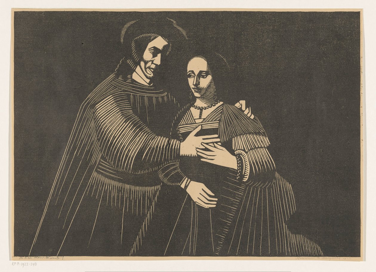 Portrett av et par som skikkelser fra det gamle testamente, kalt 'Den jødiske bruden' av Samuel Jessurun de Mesquita
