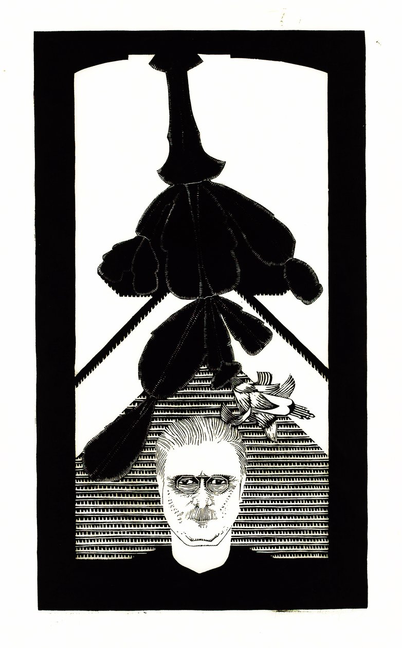 Selvportrett med en påskekaktus, ca 1927. av Samuel Jessurun de Mesquita