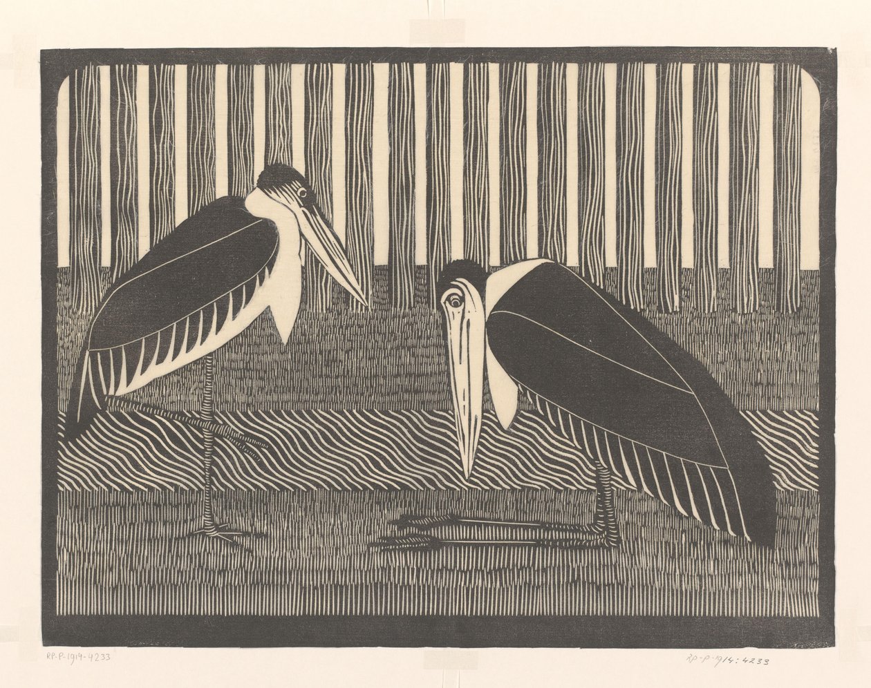 To marabou-storker av Samuel Jessurun de Mesquita