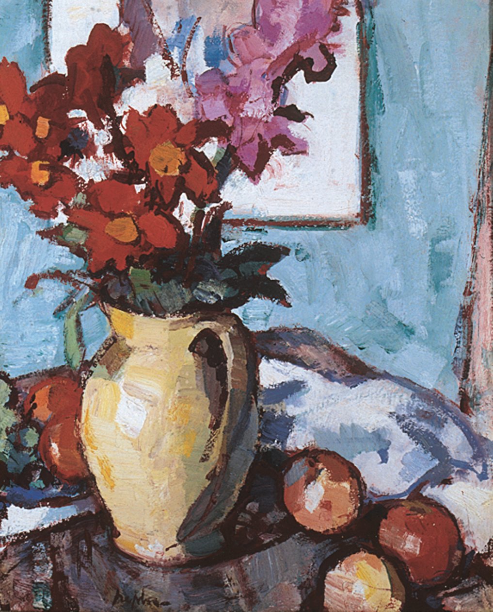 Dahliaer og Gladioli (olje på lerret) av Samuel John Peploe