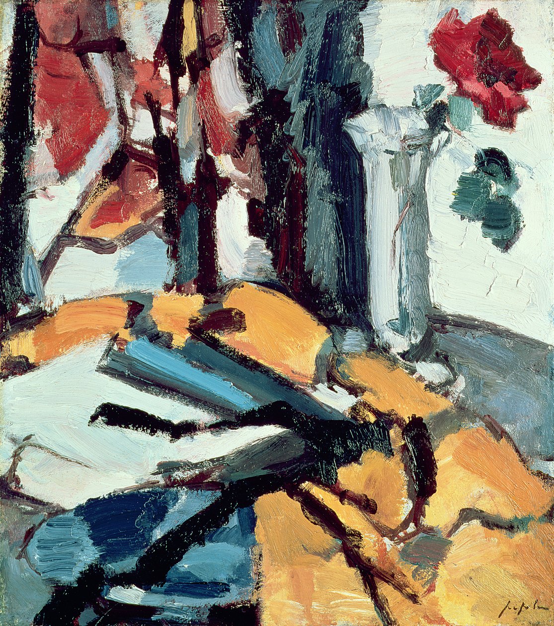Rød rose av Samuel John Peploe