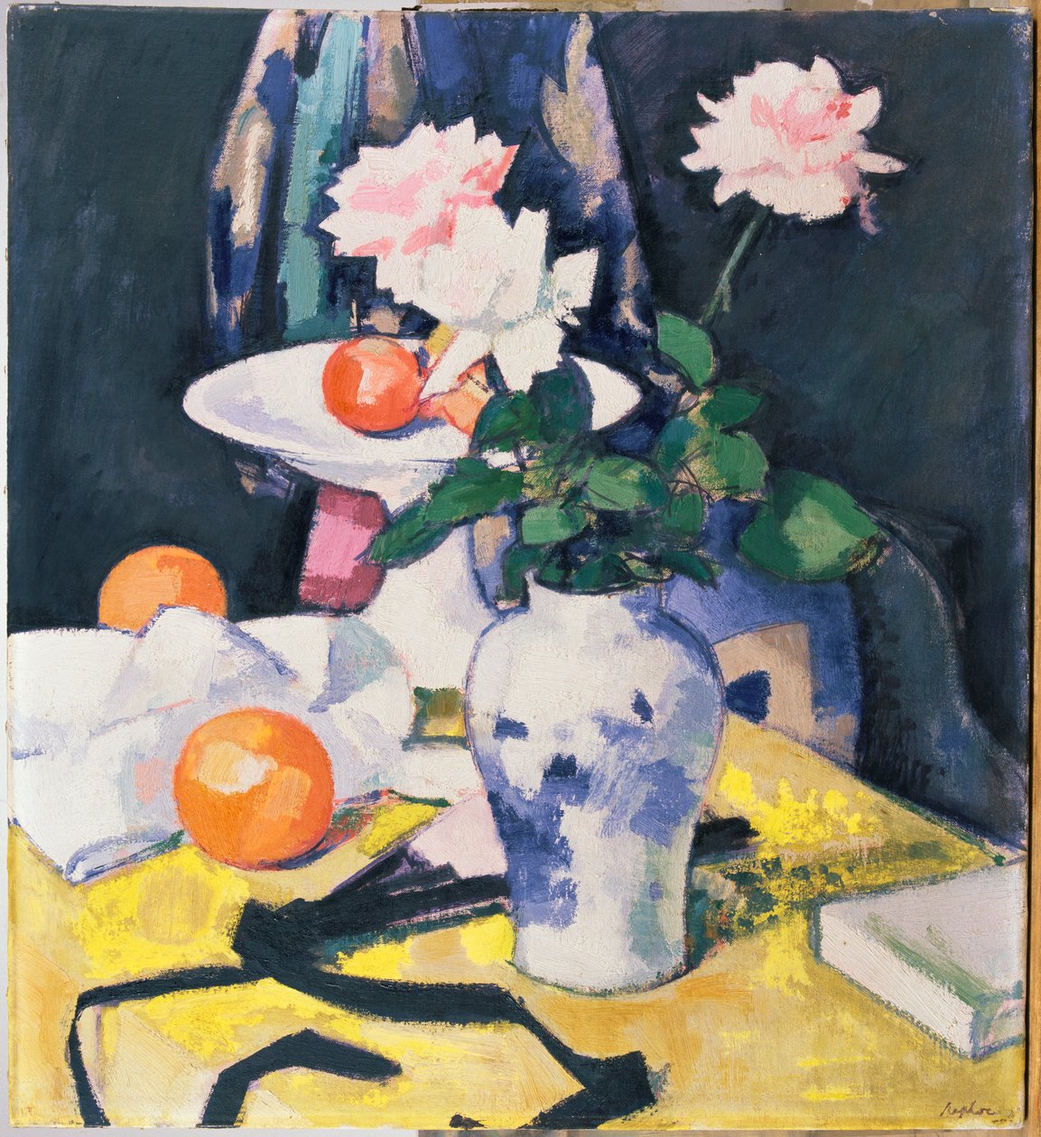 Roser og appelsiner, ca. 1920 (olje på lerret) av Samuel John Peploe