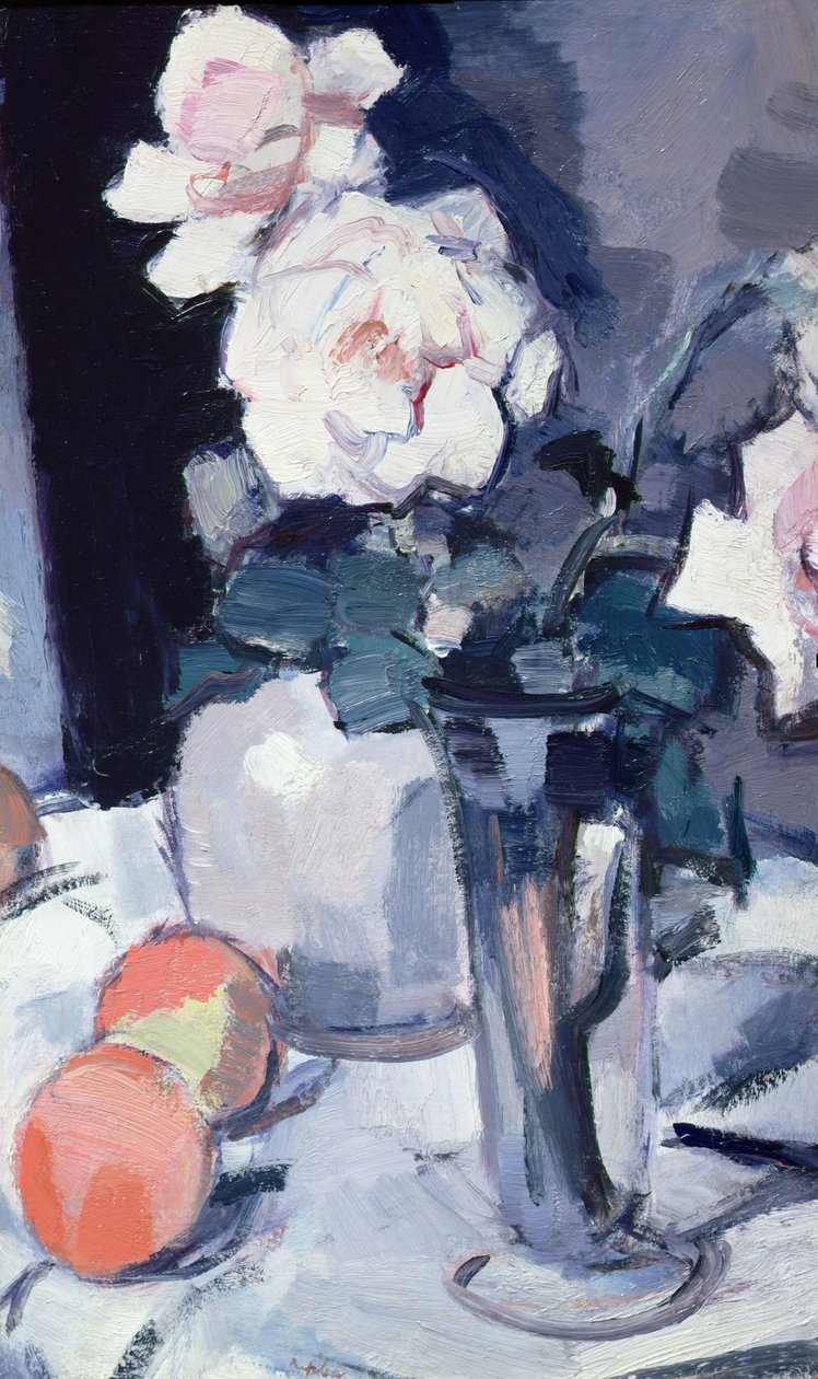 Roser i en vase (olje på lerret) av Samuel John Peploe