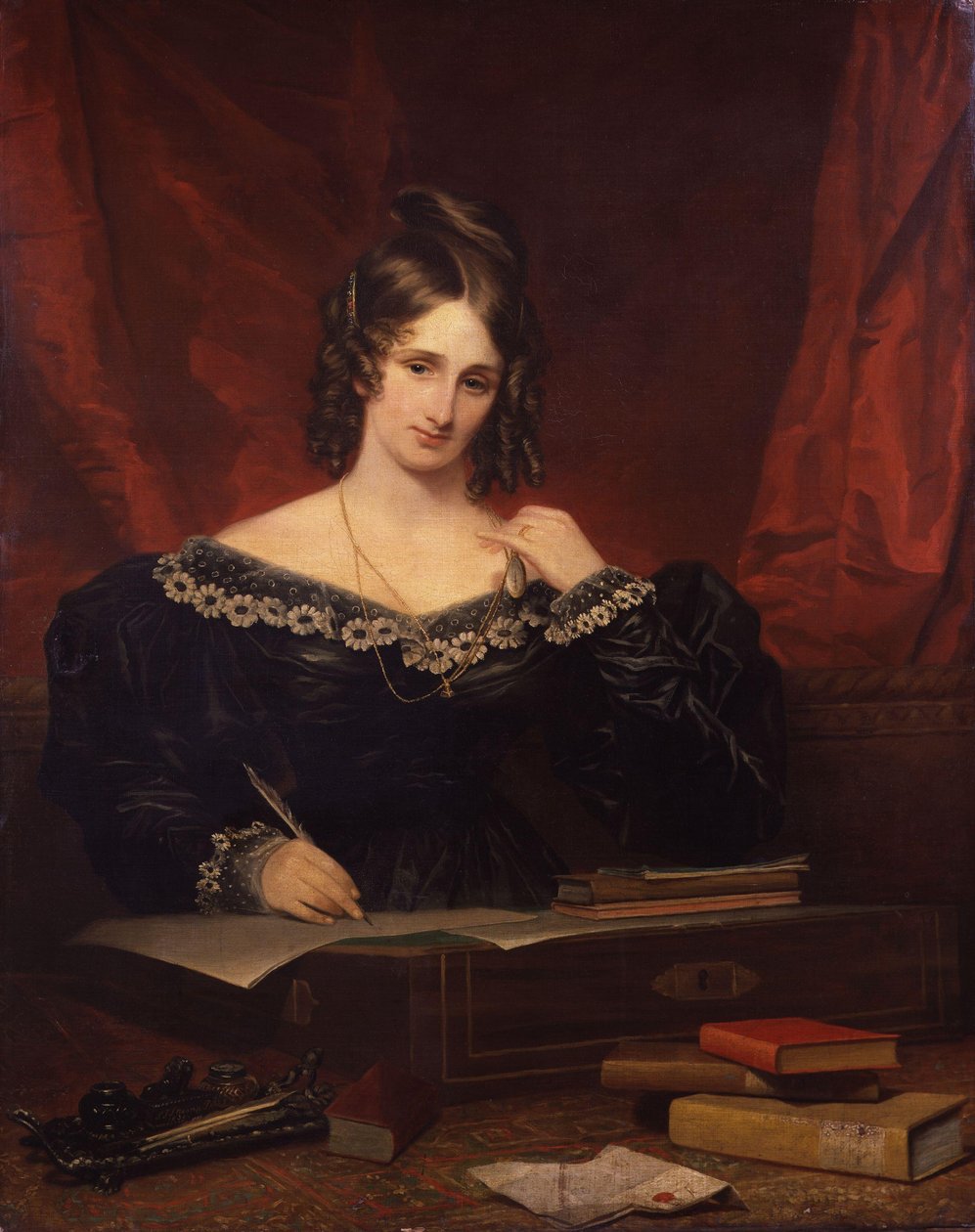 Mary Shelley (1797-1851) - av Stump, Samuel John (1778-1863) av Samuel John Stump