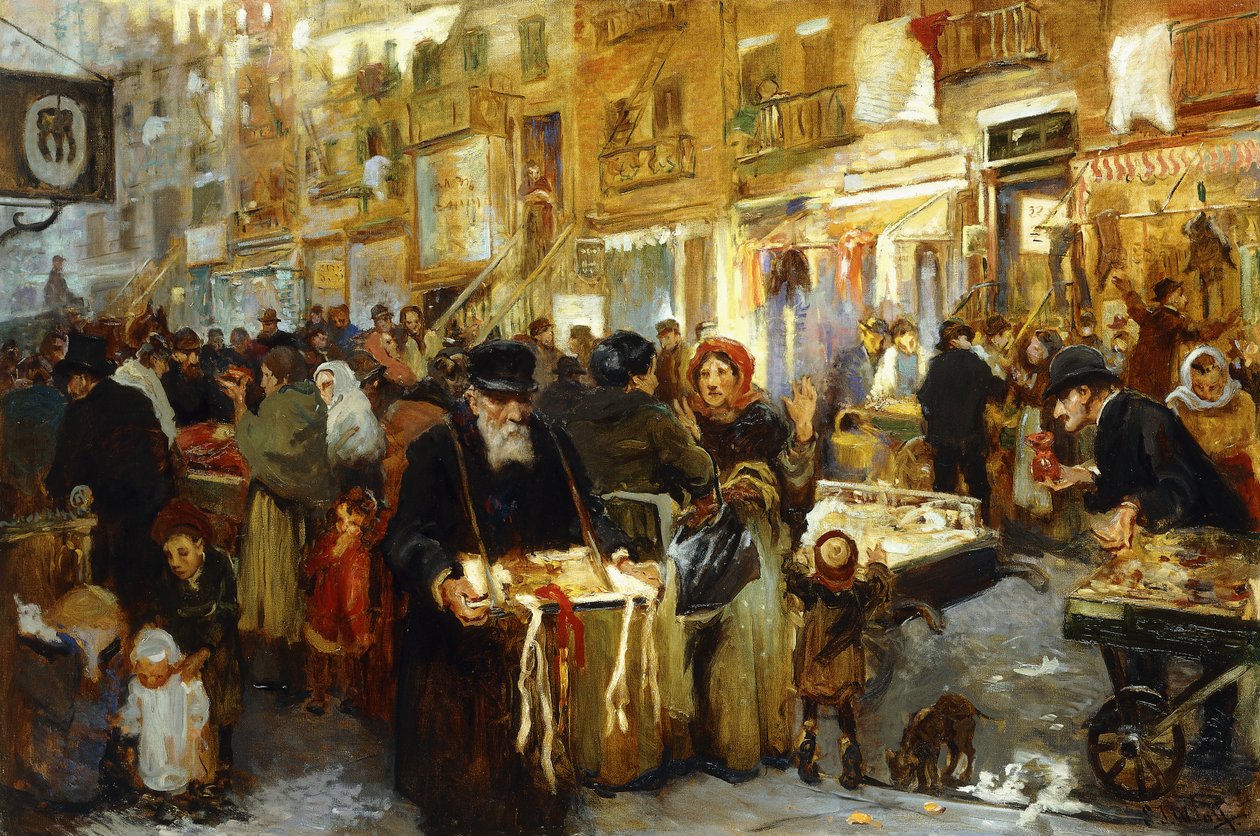 The Lower East Side, ca. 1914 (olje på lerret) av Samuel Johnson Woolf