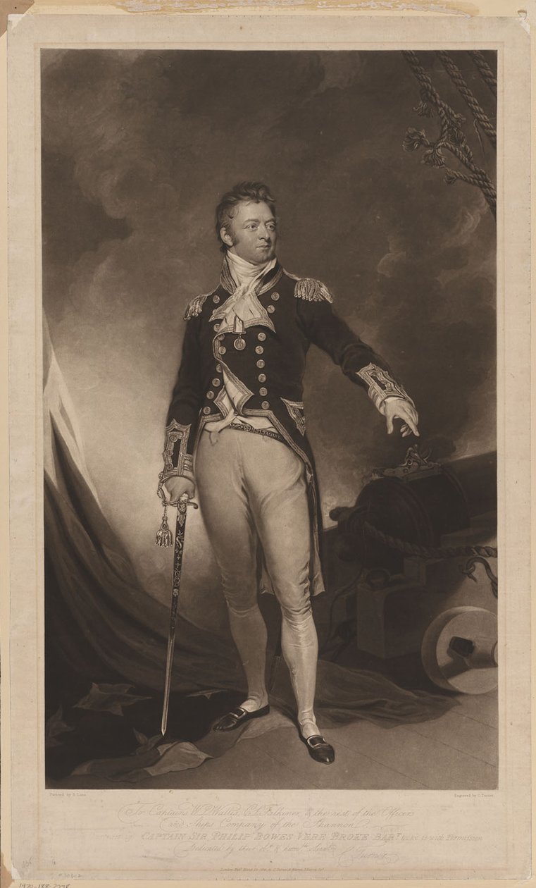 Sir Philip Bowes Vere Broke 1776-1841, 1816 av Samuel Lane