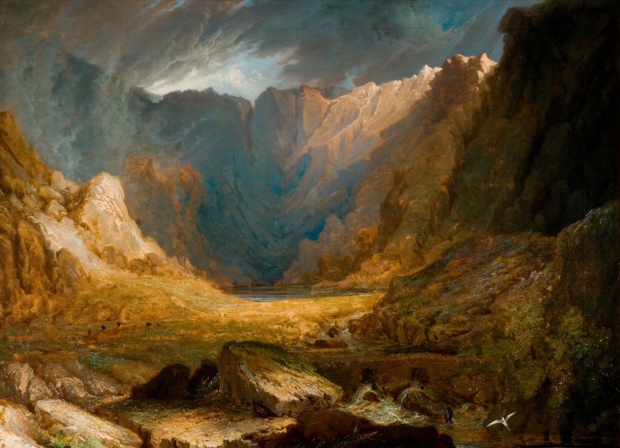 Llyn Idwal, Nord-Wales, 1810-1850. av Samuel Lines
