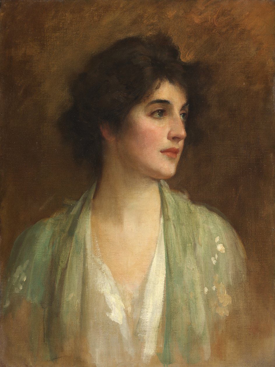 Det grønne sjalet av Samuel Luke Fildes