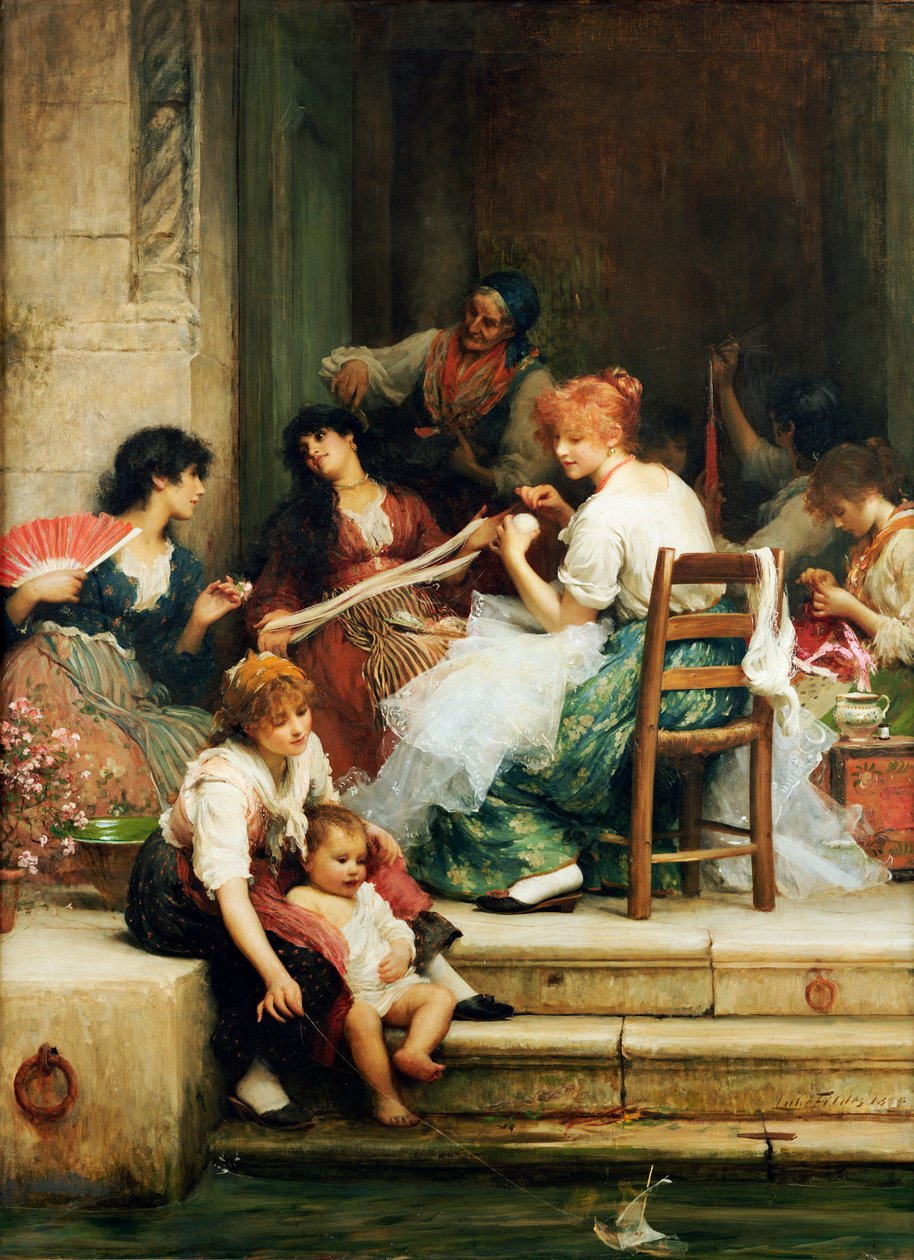 Venetiansk liv, 1884 av Samuel Luke Fildes